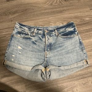 High-rise Jean shorts